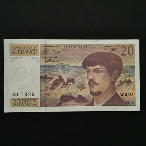 Billet francs debussy 1993 - billet,