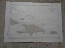 CARTE MARINE / Débouquements de Saint Domingue et passages à l'est de Cuba  SHOM