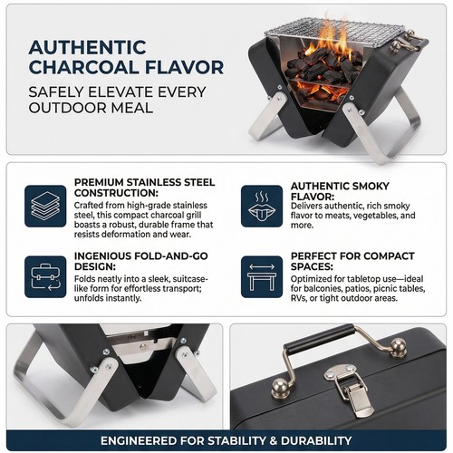 Mini charcoal grill - grill, pratique