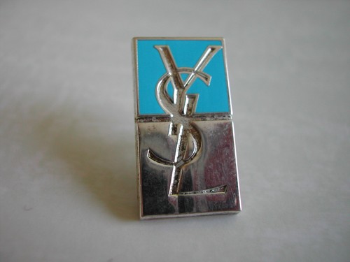 Rare pin argenté ysl - argenté,