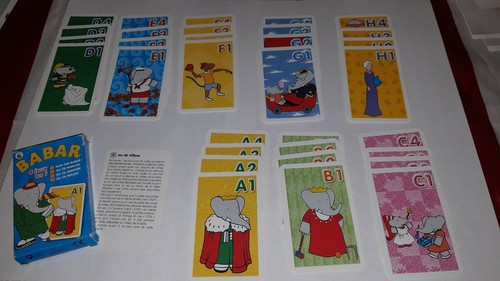 Vends jeu cartes babar 4 - de,