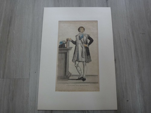 Gravure costume des ministres - gravure,