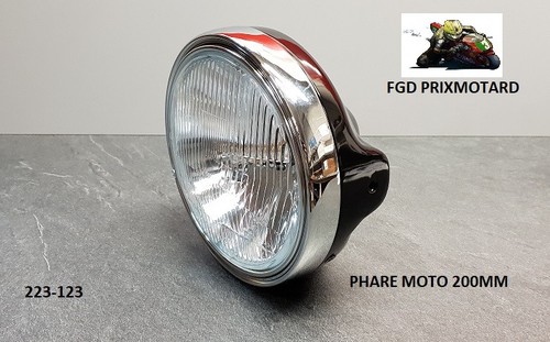 Phare moto rond 200mm metal - 200mm,
