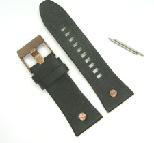 DIESEL Bracelet En Cuir Original De Remplacement DZ7400 Pour Montre Noir 28 Mm