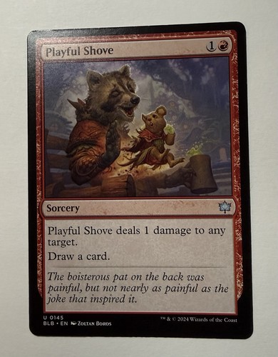 Playful shove - playful,