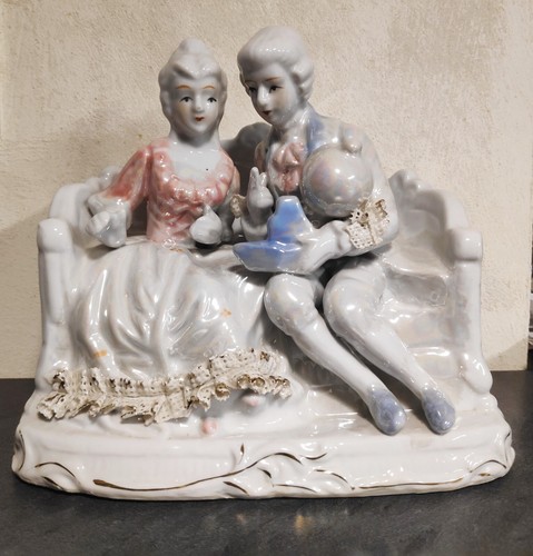 Scène galante porcelaine - scène,