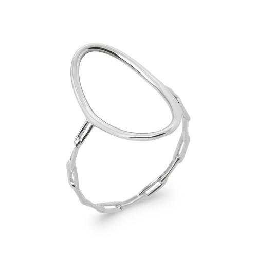 Bague motif chaîne grand - chaîne,