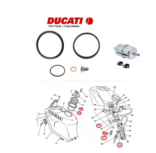 Ducati 851 888 - joint, torique