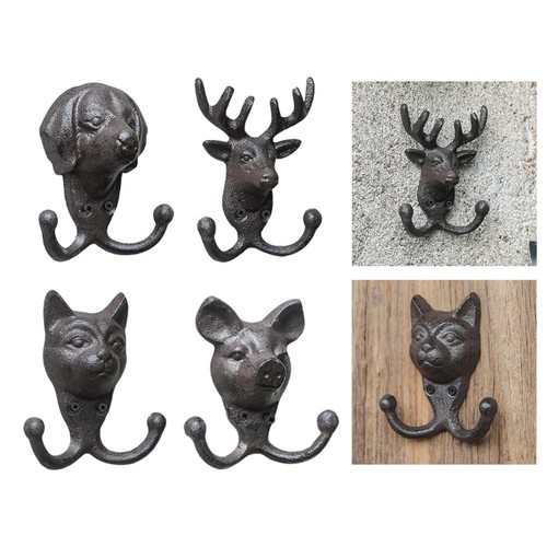 Porte manteau fonte avec tête - avec,