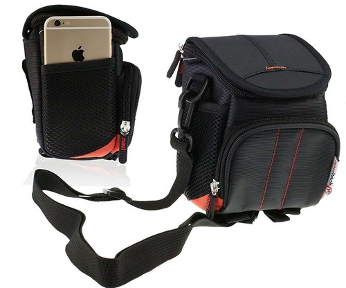 Navitech black camera bag for - black,