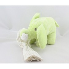 Doudou éléphant vert