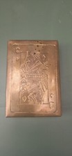 Boite de jeux de carte vintage en laiton assez rare sur le marché