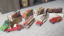 Lot De Jouets Tôle Années 1960, NiB, New In Box, Pompier, Dépanneuse, Car, Toy