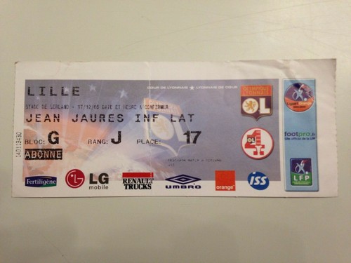 Ticket match lyon lille 17 - ticket,