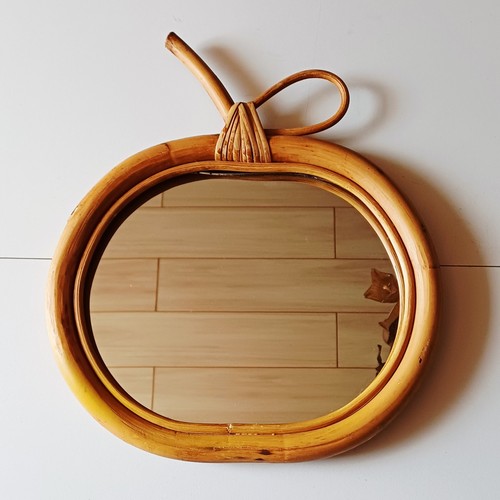 Miroir pomme rotin annees - en,