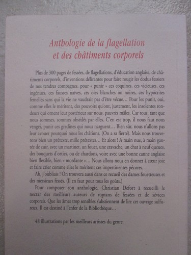Anthologie flagellation - anthologie, la