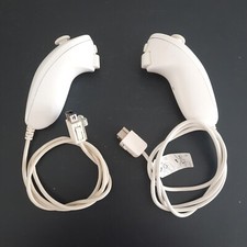 Manette Nunchuck Nintendo Wii Officiel Wii U Lot De 2 Blancs wiiu RVL-004