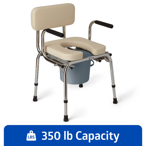 Medline bedside commode with - bedside,