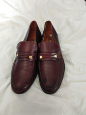 MOCASSINS CUIR BORDEAUX ’BALLY’ POINT 43 OU 10 UK