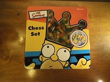 The Simpsons Chess Set with Fold Out Board and Plastic Character Pieces in Tin
