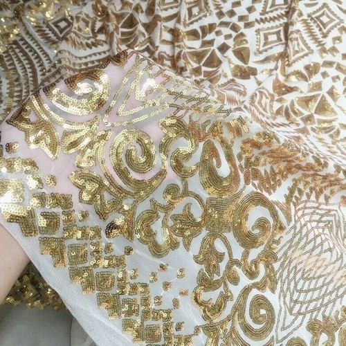 Sequins broderie tissu maille - sequins,