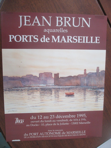 Affiche exposition jean brun - d'exposition,