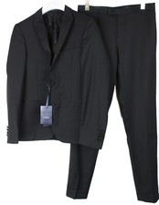 Costume ZAPA Pour Hommes EU 46 Noir Formelle Laine 2 Pièces Simple Boutonnage