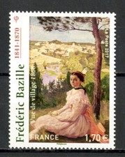 FRANCE 5122 FRÉDÉRIC BAZILLE, VUE DE VILLAGE 1868, 2017, NEUF xx, TRES BEAU