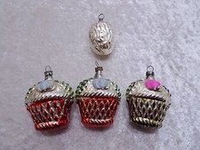 4 X Lauscha Verre Décorations