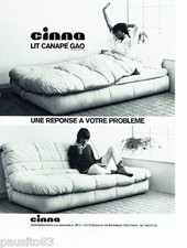 PUBLICITE ADVERTISING 106  1973  Cinna  le lit canapé Gao 26.10.16