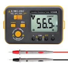 VC60B Testeur de résistance d'isolement numérique Megohmmeter Ohmmeter Meter ...