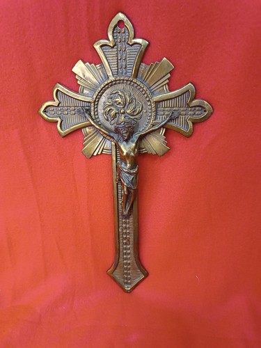 Crucifix ancien bronze - ancien, –