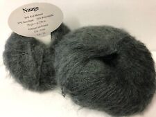 lot de 10 pelotes de laine /kid mohair/ 9104 gris vert / Fabriqué en France