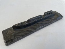 Sculpture, bateau/cargo, Art populaire, étain ou plomb???