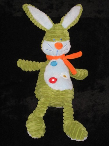 Doudou lapin vert - lapin, bleu