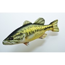 COUSSIN PELUCHE POISSON BLACK BASS 67 CM Alciumpeche