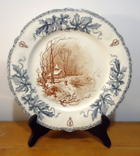 Assiette - HB - Choisy-le-Roi - Louis XIII - La Neige - Faïence - XIXth