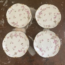 Haviland 4 Ravissantes soucoupes en porcelaine de Limoges En TBE