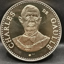 MEDAILLE CHARLES DE GAULLE Vème REPUBLIQUE 40mm