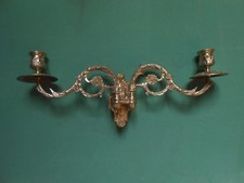 Anciens  Bougeoirs Chandelier Applique de Piano Bronze 19 ème Lampe à pétrole