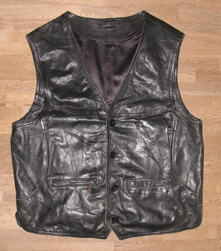 Gilet homme cuir - homme, noir