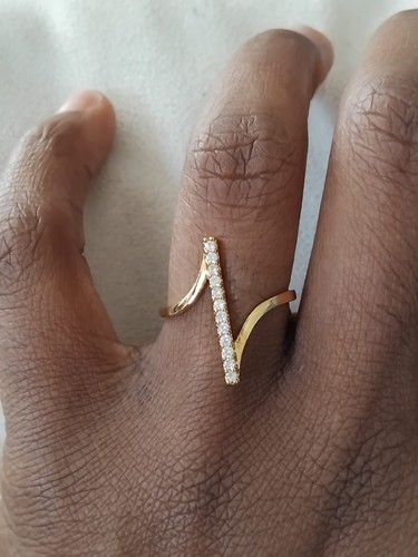 Bague doré avec - avec, acier