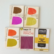 Lot de 5 fascicules ,livres  BEPC Vuibert 1981- guides Bordas 378-379-351-brevet