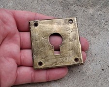 ENTRÉE DE CLÉ SERRURE ANCIENNE EN  LAITON DE MEUBLE, COFFRE...  N°41D