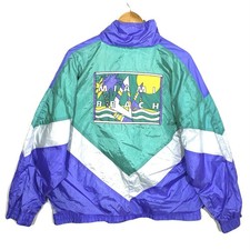 Veste De Survêtement Sportswear Miami Beach Colorblock Vintage 80’s Smano Italy