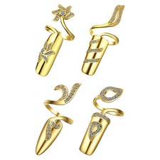 4 Pcs Anneau D'ongle Bagues