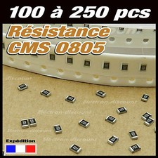  résistance CMS 0805: 1k 1K2 1K5 1K8 2K2 2K7 3K3 3K9 4K7 5K6 6K8 8K2