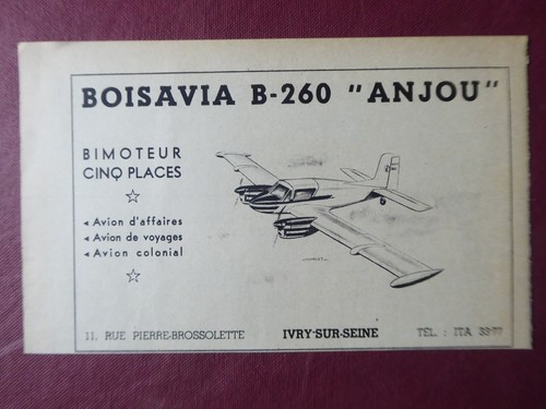 1953 pub boisavia 260 - boisavia, b-260
