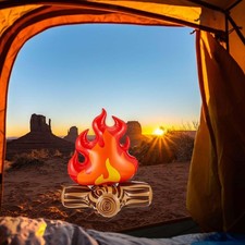 Faux feu de camp gonflable, décor de fête, flamme artificielle réutilisable,