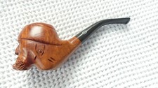 Très belle pipe courbe figurine de marin fumeur CHAP neuve